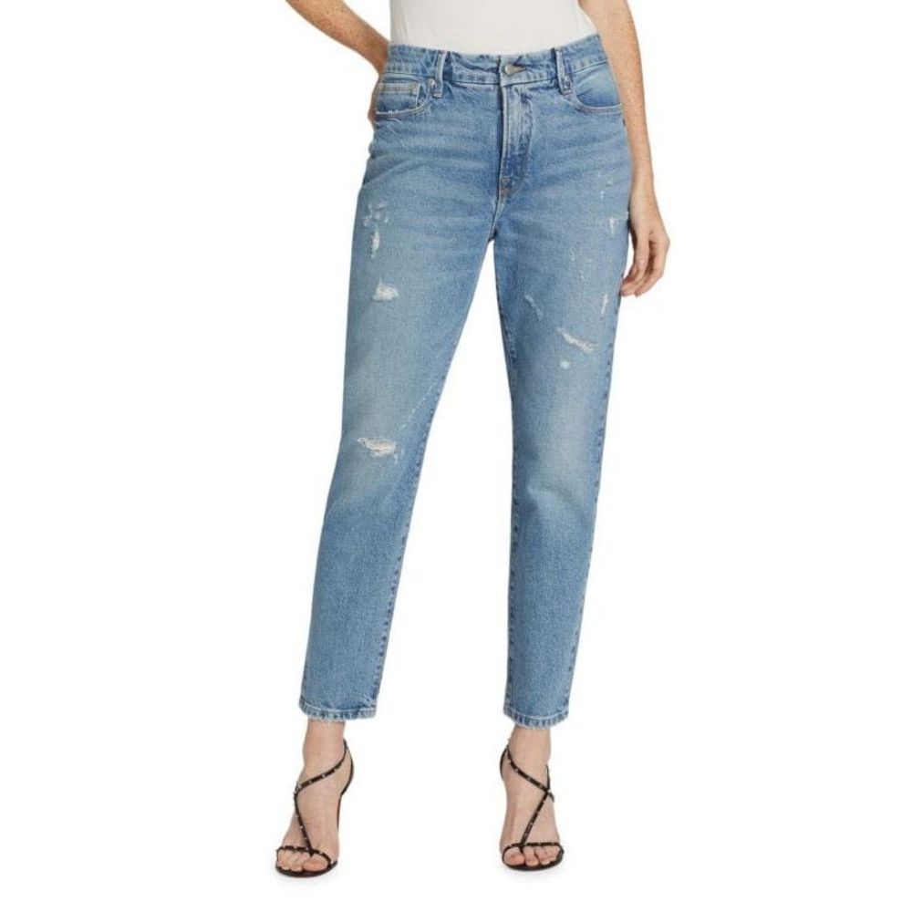 Good American Light Blue Cropped Jeans